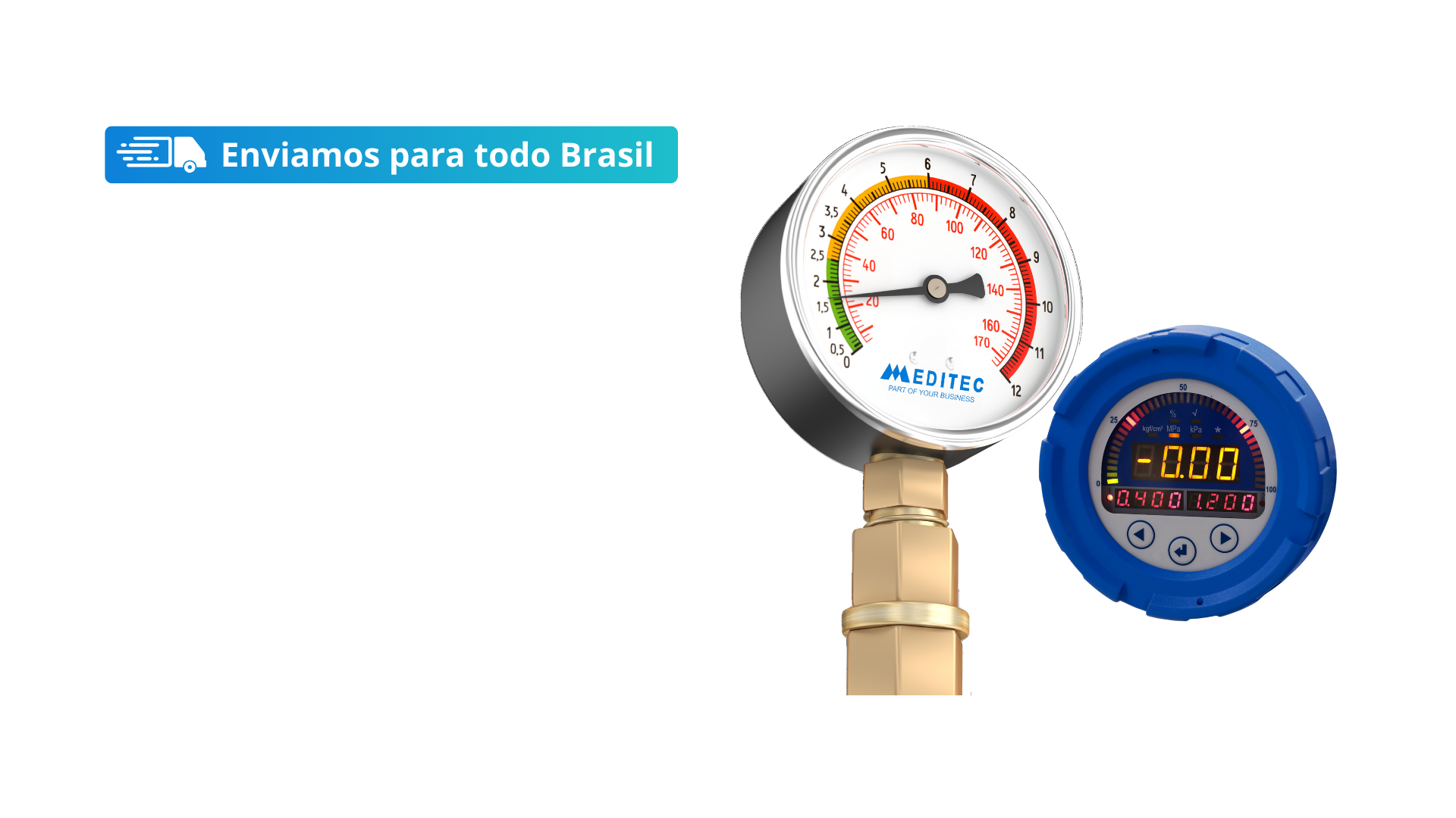 Manômetros Digitais e Analogicos