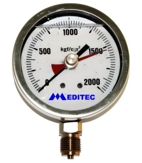MANÔMETRO ALTA PRESSÃO – MI-AP Manômetro Alta Pressão – MI-AP Projetado para aplicações que exigem resistência e performance em ambientes de pressão extrema, o modelo MI-AP oferece confiabilidade em processos industriais de alta exigência. Ideal para sistemas hidráulicos, compressores, caldeiras e linhas de teste com alta carga de pressão. 🔧 Especificações Técnicas: Construção: Totalmente em aço inox AISI 304 Faixa de medição: 250 mBAR até +1.000 BAR ✅ Recomendado para ambientes severos e aplicações com necessidade de durabilidade elevada e máxima resistência à corrosão. 📞 Solicite seu orçamento com um especialista Meditec! 👉 Clique aqui para orçar 📲 WhatsApp: (11) 9.3747-0654